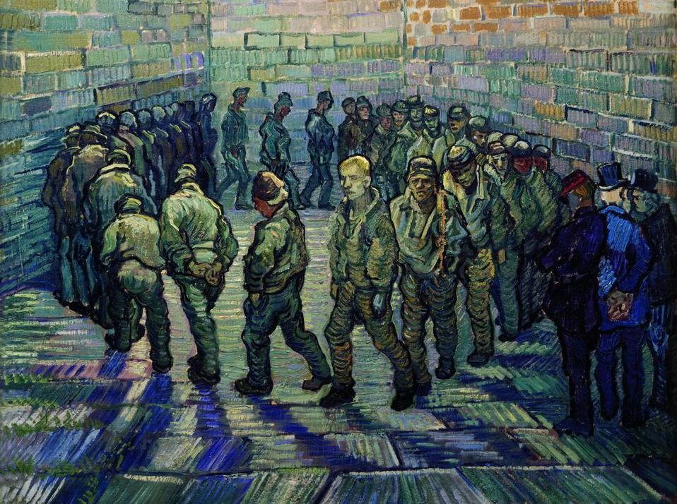Прогулка заключенных. Ван Гог