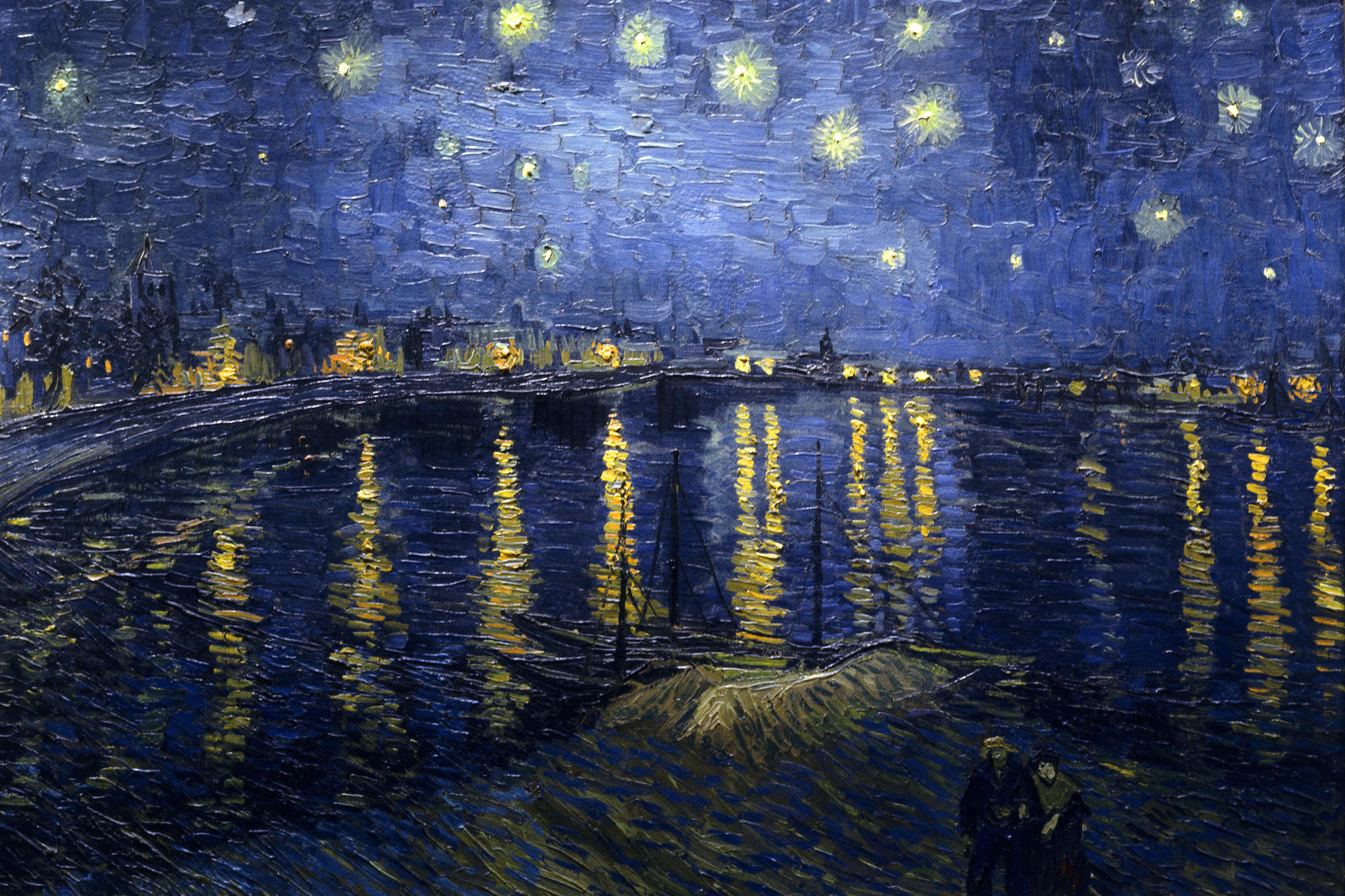 Звездная ночь над Роной. Ван Гог