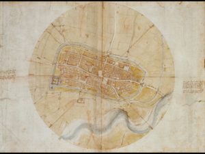 Карта города Имола (около 1502).