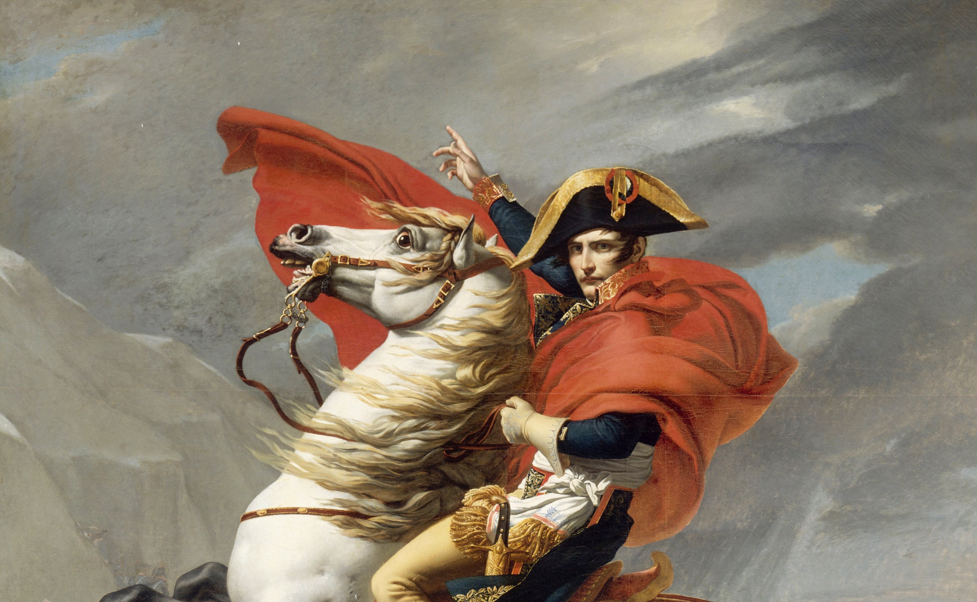 Наполеон на перевале Сен-Бернар. Фрагмент. Версаль (первая версия).