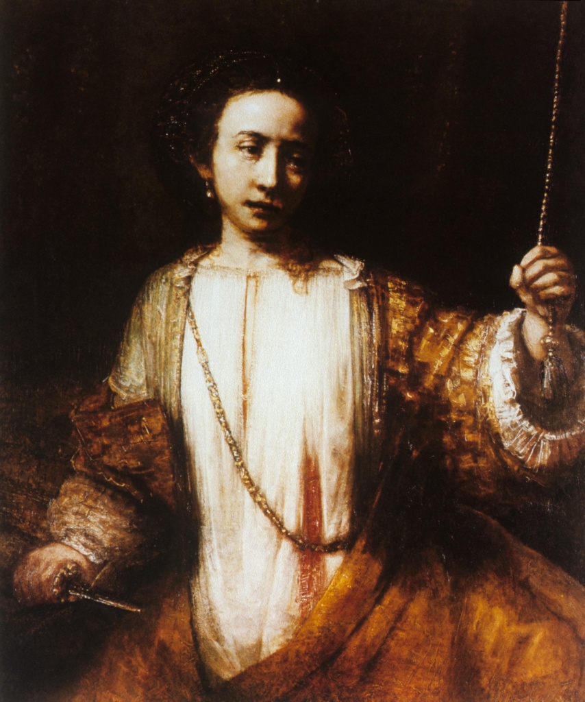 Рембрандт. Самоубийство Лукреции. 1666
